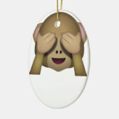 Cute See No Evil Monkey Emoji Keramisch Ornament (Links)