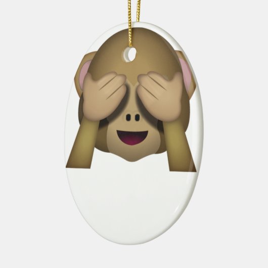 Cute See No Evil Monkey Emoji Keramisch Ornament (Links)