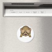 Cute See No Evil Monkey Emoji Magneet (Insitu (Vaatwasser))