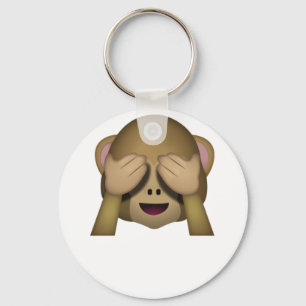 Cute See No Evil Monkey Emoji Sleutelhanger