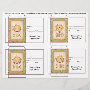 Cute Seed Packet Gift of Favor Flyer