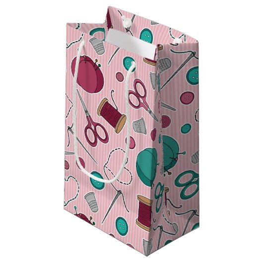 Cute Seing Thleing Pattern Roze Klein Cadeauzakje (Voorkant Gekanteld)