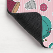 Cute Seing Thleing Pattern Roze Muismat (Hoek)