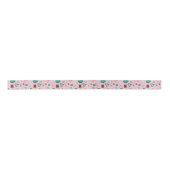 Cute Seing Thleing Pattern Roze Satijnen Lint (Voorkant)
