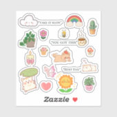 Cute Self Care Stickers (Vel)