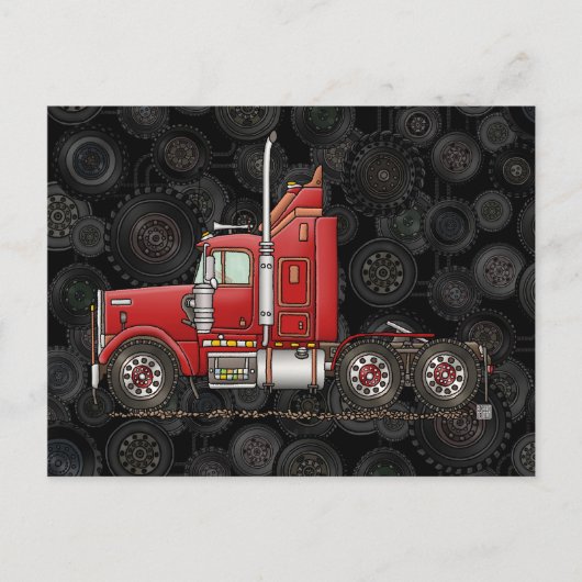 Cute Semi-Cab Briefkaart (Voorkant)