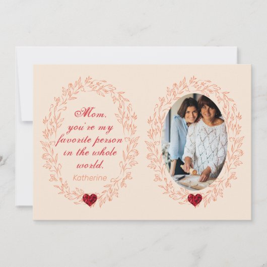 Cute Sentimental Quote keepomwille Photo Moederdag Feestdagenkaart (Voorkant)