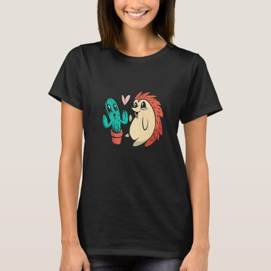 Cute Serape Cactus And Hedgehog Cactus plants Mexi T-shirt (Voorkant)