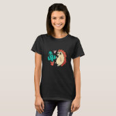 Cute Serape Cactus And Hedgehog Cactus plants Mexi T-shirt (Voorkant volledig)