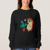 Cute Serape Cactus And Hedgehog Cactus plants Mexi Trui (Voorkant)