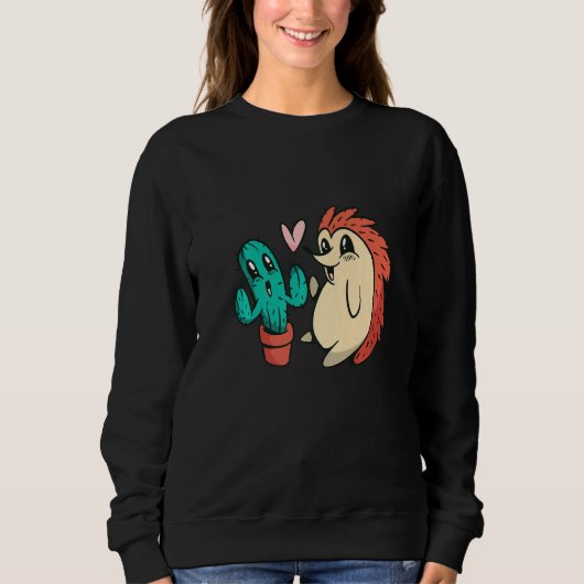 Cute Serape Cactus And Hedgehog Cactus plants Mexi Trui (Voorkant)