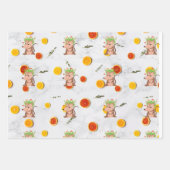Cute Set 3 Sheets Opossum Posum Wrapping Paper (Voorkant 3)
