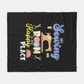 Cute Sewing Gift Quilters Crafting Quilting Fleece Deken (Voorkant (Horizontaal))