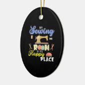 Cute Sewing Gift Quilters Crafting Quilting Keramisch Ornament (Links)