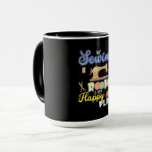 Cute Sewing Gift Quilters Crafting Quilting Mok (Voorkant links)