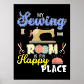Cute Sewing Gift Quilters Crafting Quilting Poster (Voorkant)