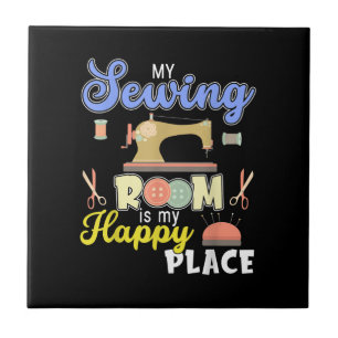 Cute Sewing Gift Quilters Crafting Quilting Tegeltje