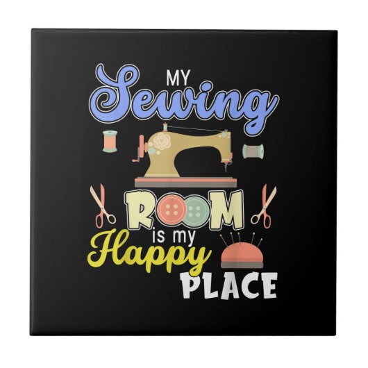 Cute Sewing Gift Quilters Crafting Quilting Tegeltje (Voorkant)