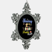 Cute Sewing Gift Quilters Crafting Quilting Tin Sneeuwvlok Ornament (Links)