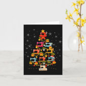 Cute Sewing Machine Christmas Tree Christmas Ornam Kaart (Gele Bloem)
