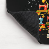 Cute Sewing Machine Christmas Tree Christmas Ornam Muismat (Hoek)
