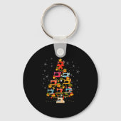 Cute Sewing Machine Christmas Tree Christmas Ornam Sleutelhanger (Voorkant)