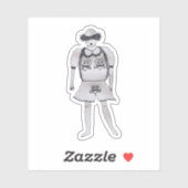 Cute sexy kijk alsjeblieft sticker (Vel)