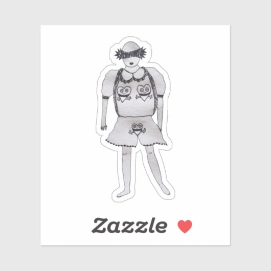 Cute sexy kijk alsjeblieft sticker (Vel)