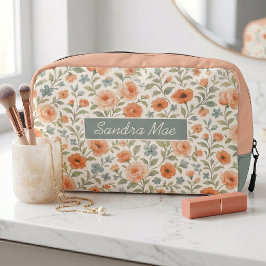 Cute Shabby Chic Franse Bloemstuk Toilettas Toilettasje