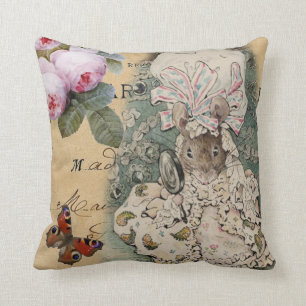 Cute shabby chic marie antoinette muis childrens kussen