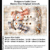 Cute Shabby Chic Snowman Couple FG2R Decoupage Tissuepapier