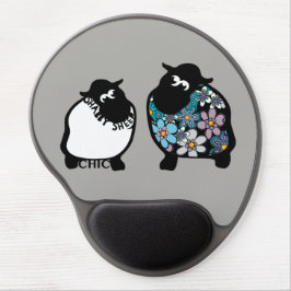 Cute Shabby Sheep mousemat Gel Muismat
