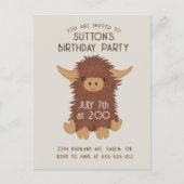 Cute, shaggy Highland koe custom Briefkaart (Voorkant)