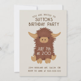 Cute, shaggy Highland koe custom Kaart