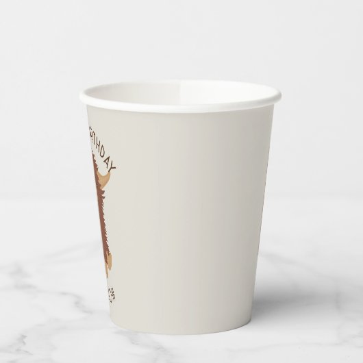 Cute, shaggy Highland koe design Papieren Bekers (Links)