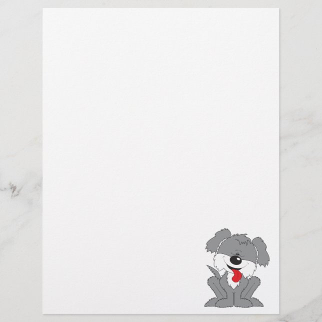 Cute Shaggy Puppy Cartoon (Voorkant)