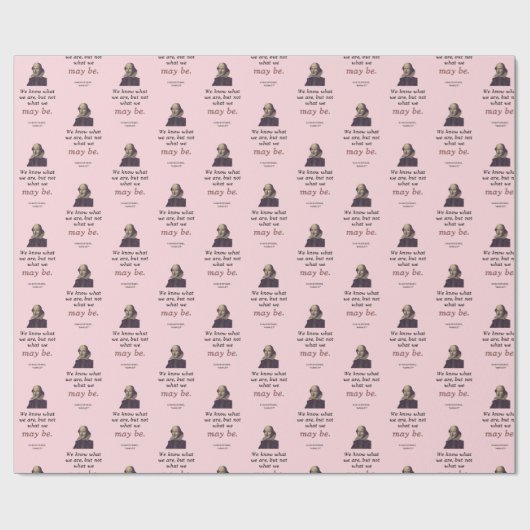 Cute Shakespeare Inspiration Afstuderen Cadeaupapier (Vlak)