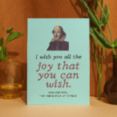 Cute Shakespeare Joy Quote Dark Academia Birthday Kaart