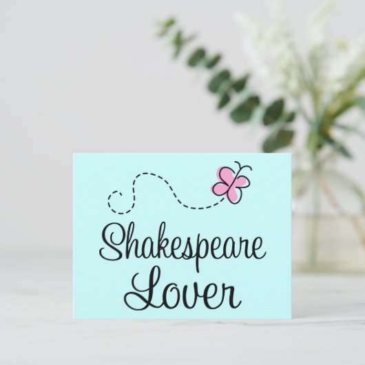 Cute Shakespeare Lover Briefkaart (Staand voorkant)