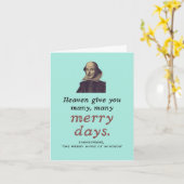 Cute Shakespeare Merry Days Theater Birthday Kaart (Gele Bloem)