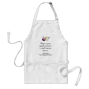 Cute Shakespeare Onion Quote Hand-Illustrated Standaard Schort