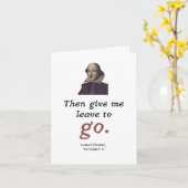 Cute Shakespeare Quote  Boookish Retirement Kaart (Gele Bloem)
