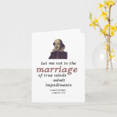 Cute Shakespeare Quote Literary Wedding Verloving Kaart (Gele Bloem)