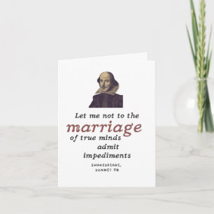 Cute Shakespeare Quote Literary Wedding Verloving Kaart