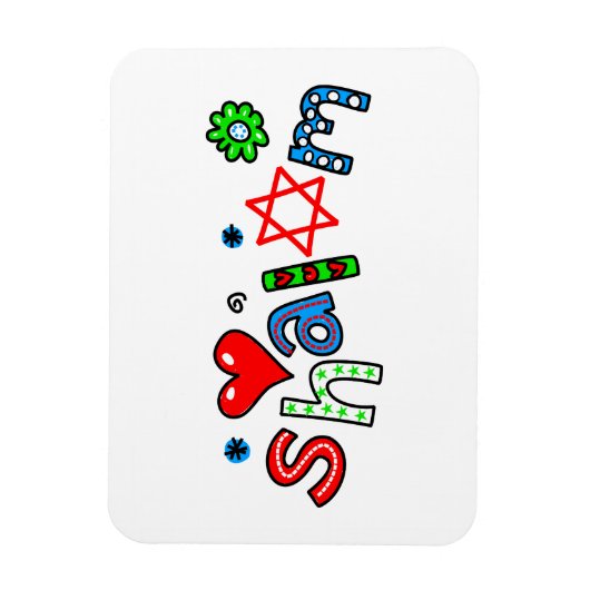 Cute Shalom Greeting Text Expression Magneet (Verticaal)