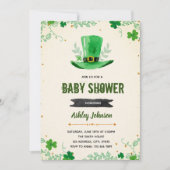Cute shamrock baby shower-uitnodiging kaart (Voorkant)