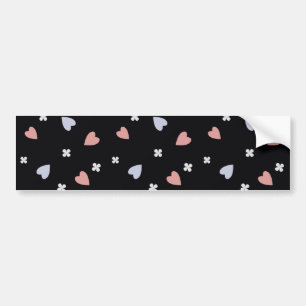 Cute Shamrock Harten Lucky Love Patroon Bumpersticker