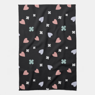 Cute Shamrock Harten Lucky Love Patroon Theedoek