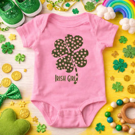 Cute Shamrock Irish Girl Romper
