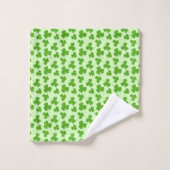 Cute Shamrock Pattern Green Bad Handdoek (Wasdoekje)